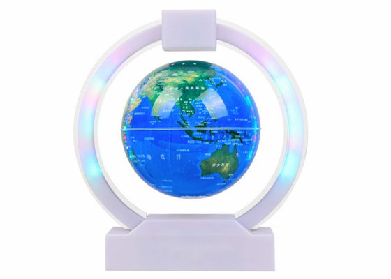 Globo de flutuação eletrônico branco da levitação magnética que levita a exposição do globo