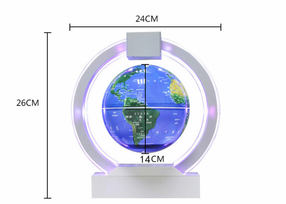 Globo de flutuação eletrônico branco da levitação magnética que levita a exposição do globo