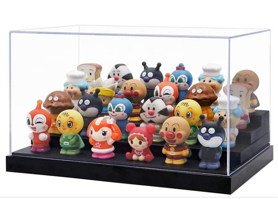 As anti caixas de exposição acrílicas claras empoeiradas cancelam recipientes plásticos da exposição