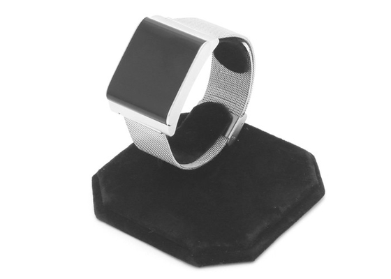 Suporte acrílico claro do relógio do suporte plástico da cremalheira de exposição das pulseira do bracelete