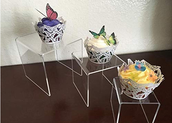Funko POP figura montantes acrílicos da exposição para, suporte quadrado acrílico claro do bolo