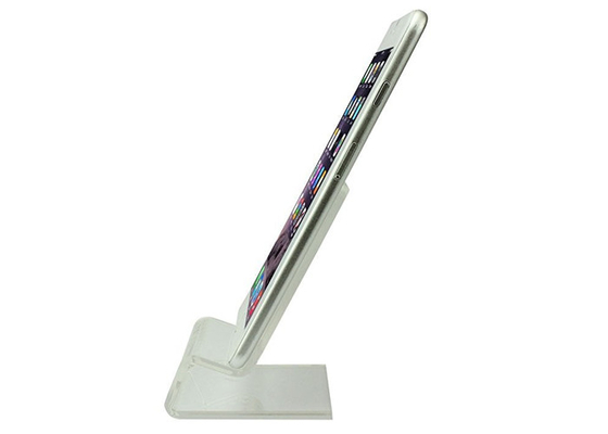 Suporte do suporte do telefone celular plástico acrílico claro do suporte de exposição do telefone celular mini
