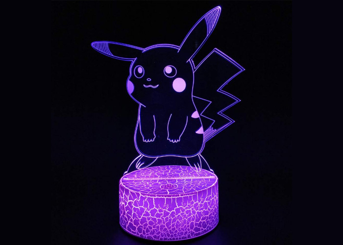 poder branco da base da quebra do toque da mudança da cor das lâmpadas 7 da ilusão do diodo emissor de luz 3D por baterias do AA